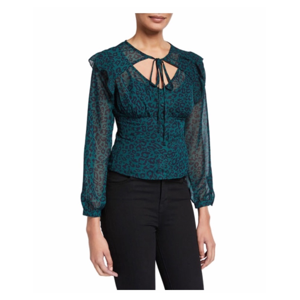 NWT leopard top Sz S